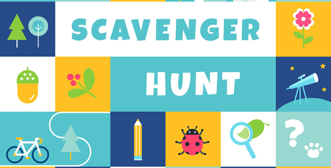Nature Scavenger Hunt. Summer Camp and Community Activity and Game for Children.